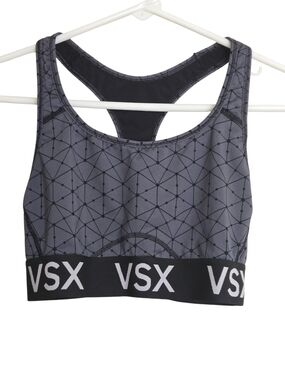 VSX Charcoal Geometric Racerback Sports Bra